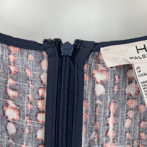 H BY HALSTON Dress Size Extra Small Linen Blend Wrap Sash Tie Waist Sleeveless - Picture 6 of 15